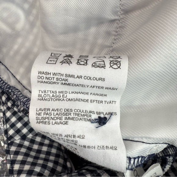 abacus capri pants plaid gingham picnic Black & White Gingham Pants peddle push - Picture 14 of 15